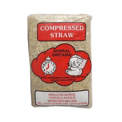 Animal Dreams Compressed Straw Bale 2kg - Percys Pet Products