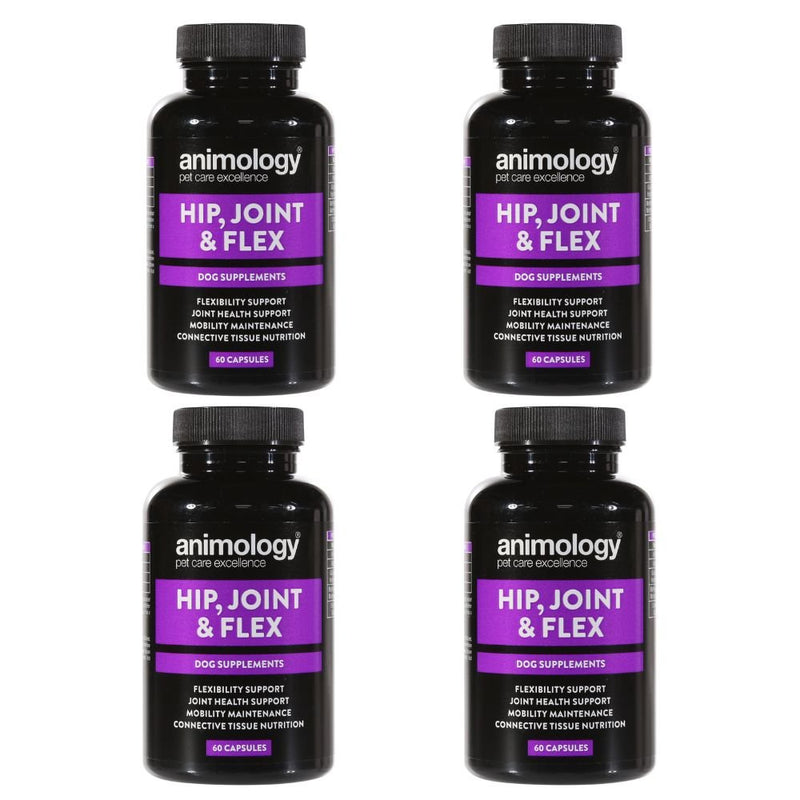 Animology Hip, Joint & Flex Dog Supplements 4 x 60 Capsules - Percys Pet Products