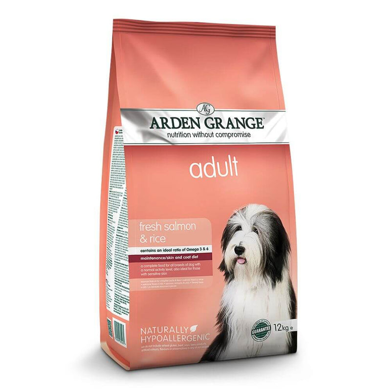 Arden Grange Adult Dog Food with Fresh Salmon & Rice 12kg - Percys Pet Products