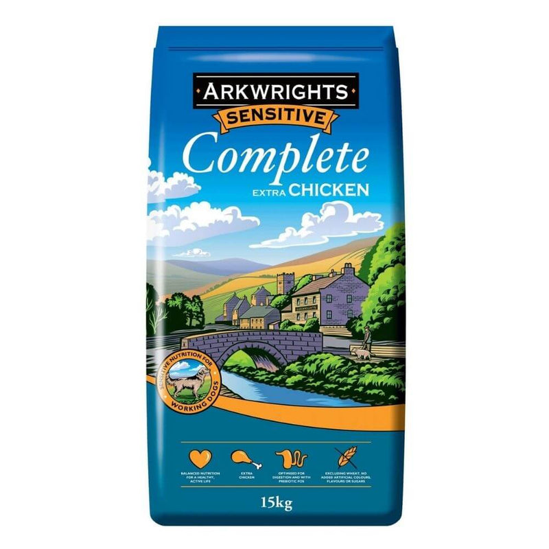 Arkwrights Sensitive Complete Extra Chicken Working Dog Food 15kg - Percys Pet Products