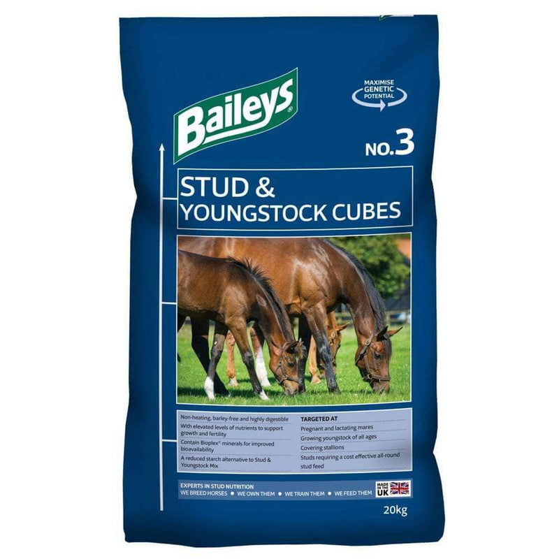 Baileys No.3 Stud & Youngstock Cubes 20kg - Percys Pet Products