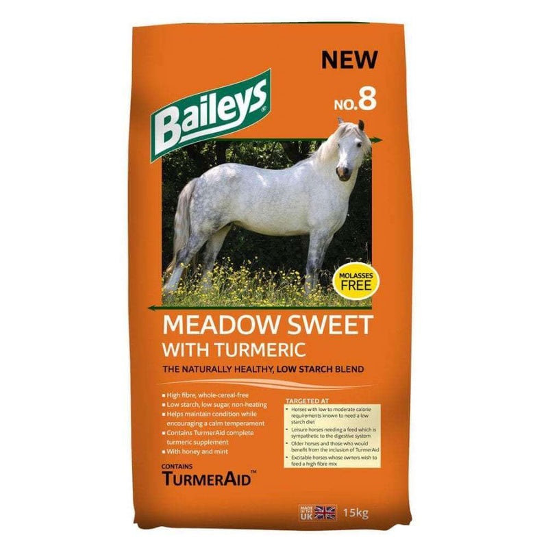 Baileys No.8 Meadow Sweet with Turmeric 15kg - Percys Pet Products