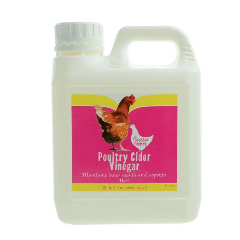 Battles Poultry Cider Vinegar & Garlic 1L - Percys Pet Products