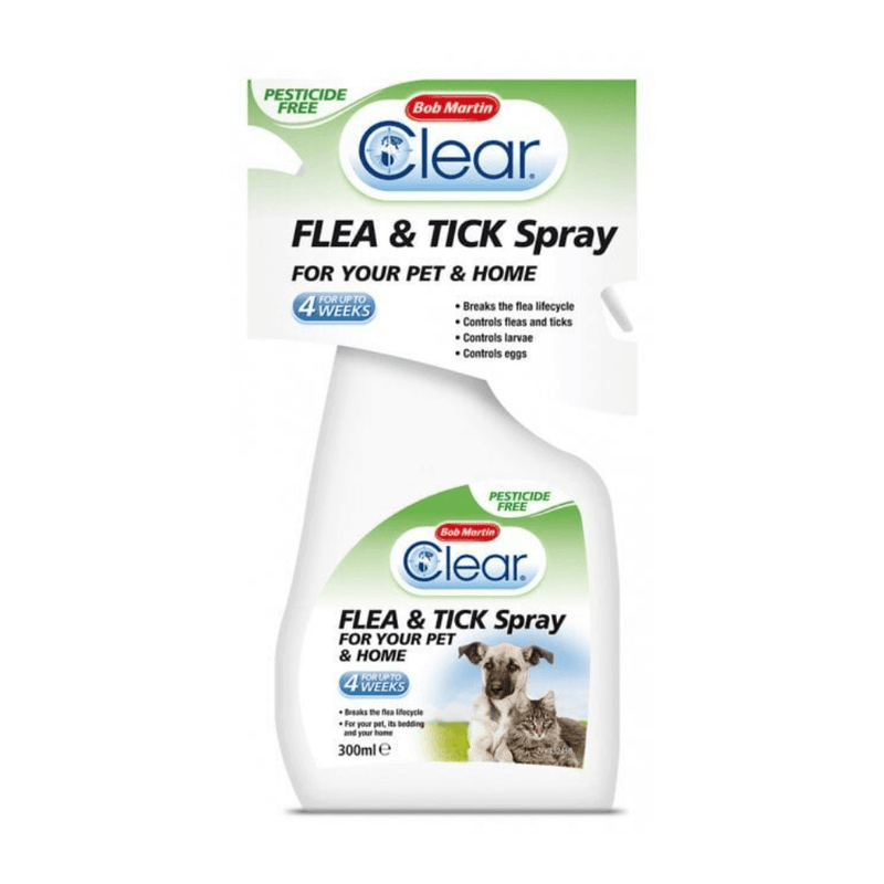 Bob Martin Clear Flea & Tick Spray 300ml x 6 - Percys Pet Products