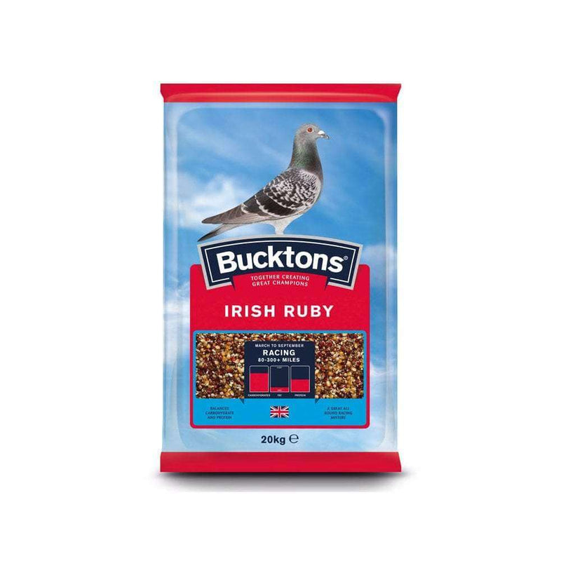 Bucktons Irish Ruby Pigeon Feed for Racing Birds 20kg - Percys Pet Products