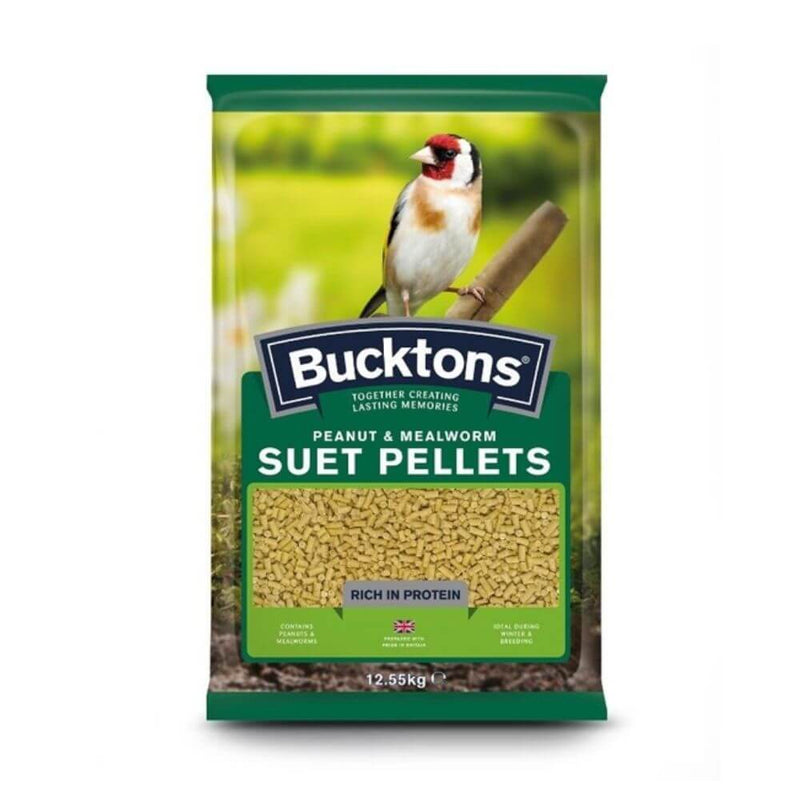 Bucktons Peanut & Mealworm Suet Pellets 12.55kg - Percys Pet Products