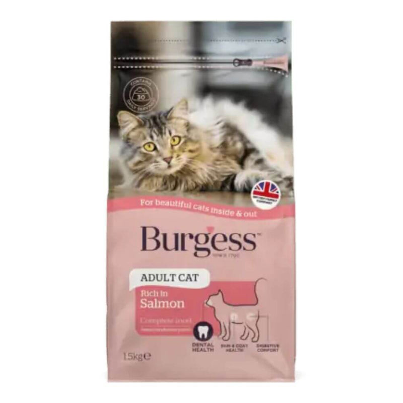 Burgess Adult Rich in Scottish Salmon Dry Cat Food - Percys Pet Products