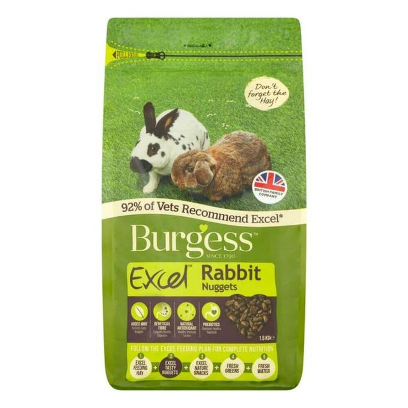 Burgess Excel Adult Rabbit Nuggets with Mint - Percys Pet Products