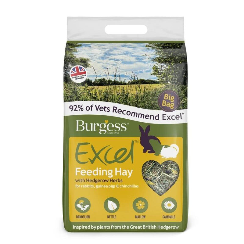Burgess Excel Feeding Hay with Hedgerow Herbs 3kg - Percys Pet Products