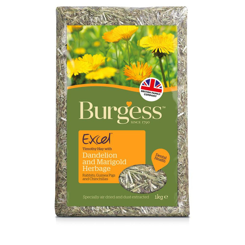 Burgess Excel Herbage Dandelion & Marigold 1kg - Percys Pet Products