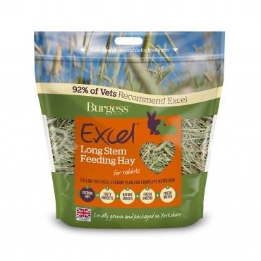 Burgess Excel Long Stem Feeding Hay 1kg - Percys Pet Products