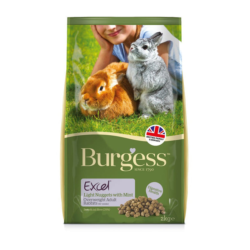 Burgess Excel Rabbit Light Nuggets 2kg - Percys Pet Products