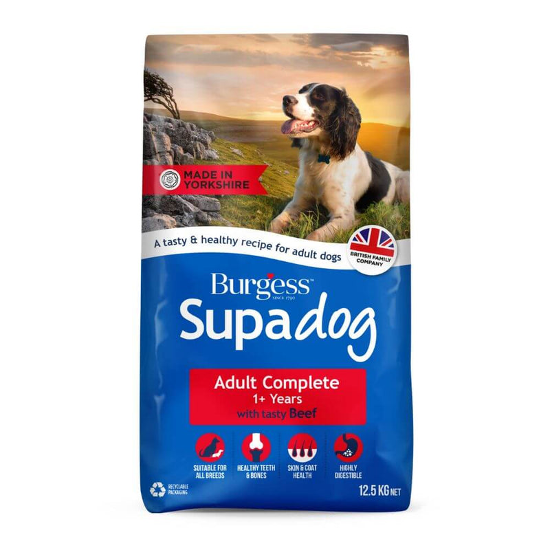 Burgess Supadog Adult Dog Food with Tasty Beef 12.5kg - Percys Pet Products