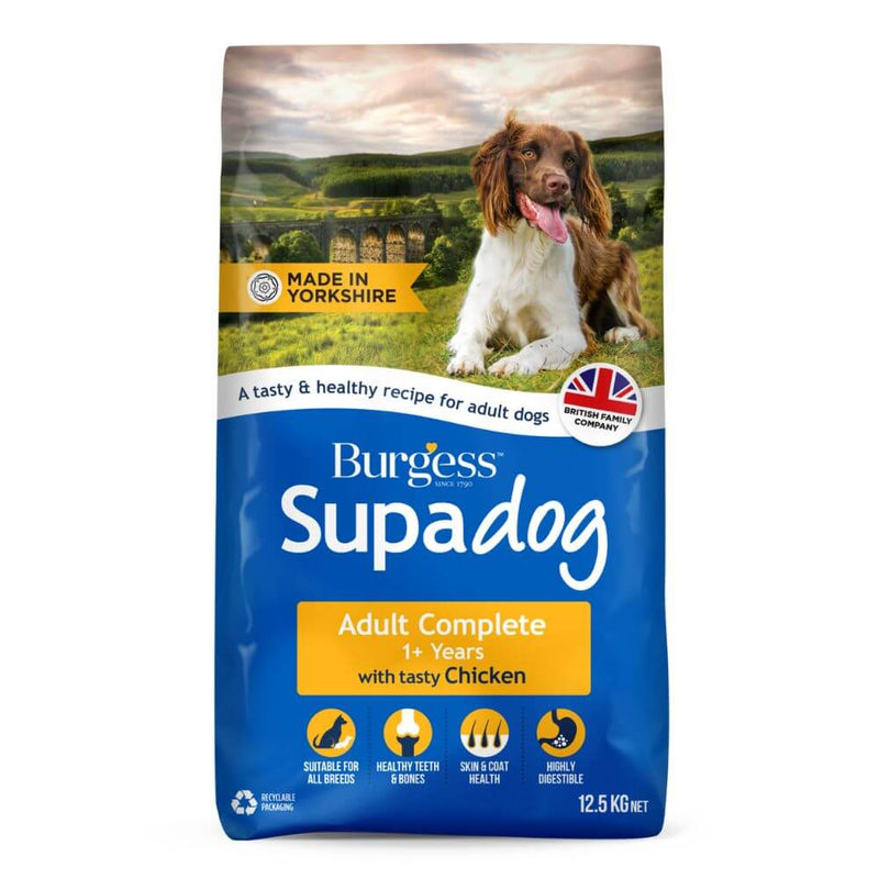 Burgess Supadog Adult Dog Food with Tasty Chicken 12.5kg - Percys Pet Products