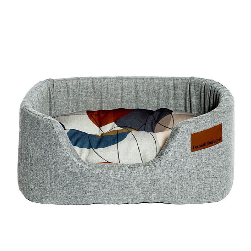 Danish Design Colour Block Silver Lux Slumber Dog Bed - Percys Pet Products