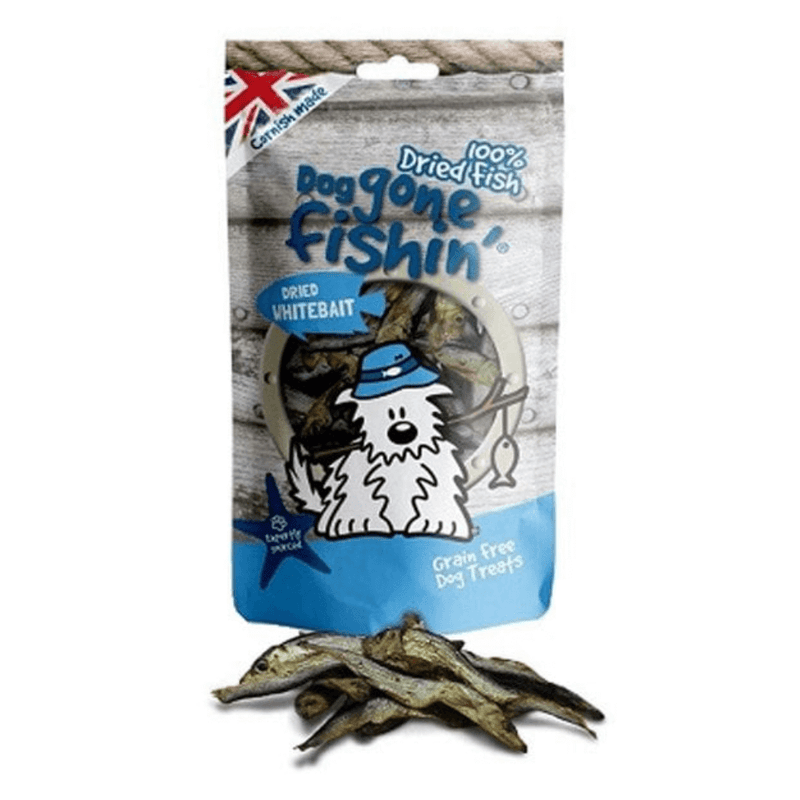 Dog Gone Fishin Dried Whitebait Dog Treats 60g - Percys Pet Products