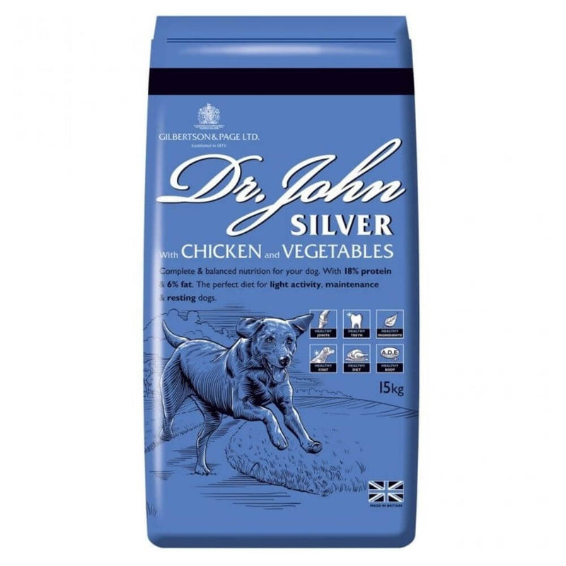Dr John Adult Silver Working Dog Food 15kg - Percys Pet Products