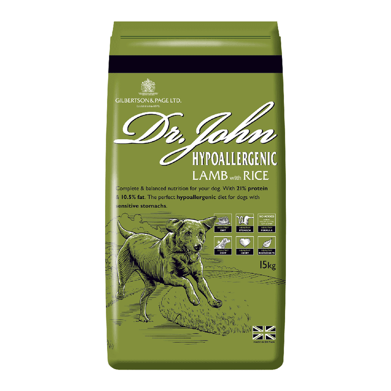 Dr John Hypo-Allergenic Working Dog Food with Lamb & Rice - Percys Pet Products