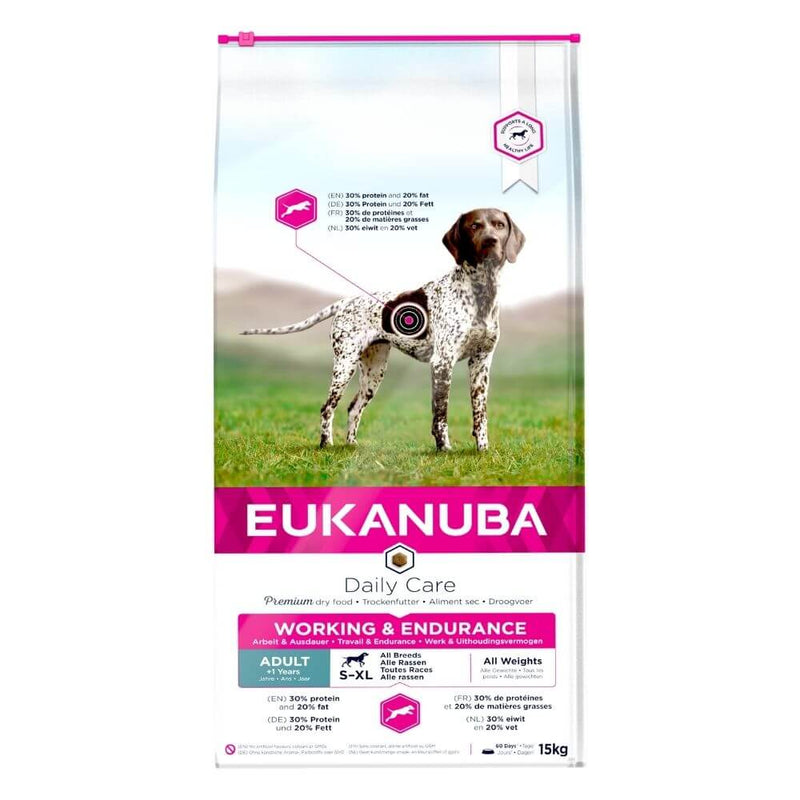 Eukanuba Daily Care Working & Endurance Dog Food 15kg - Percys Pet Products