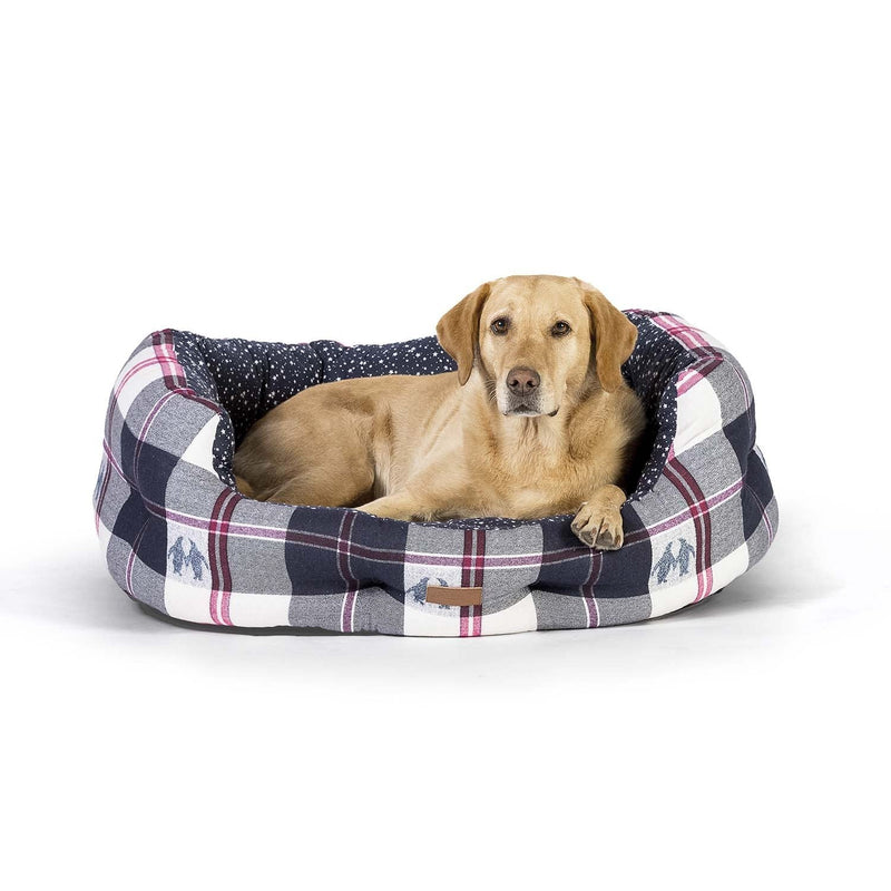FatFace Penguin Check Deluxe Slumber Dog Bed - Percys Pet Products