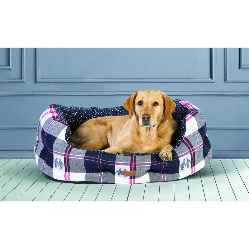 FatFace Penguin Check Deluxe Slumber Dog Bed - Percys Pet Products