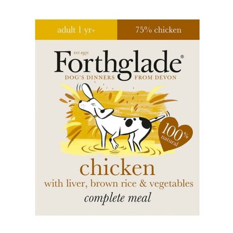 Forthglade Complete Chicken & Liver Dog Food 18 x 395g - Percys Pet Products