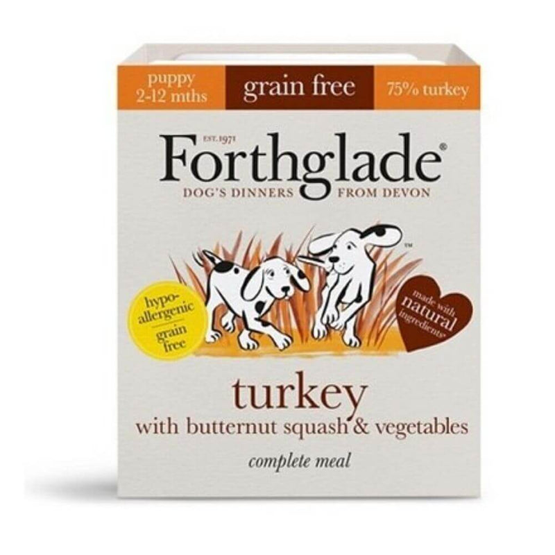 Forthglade Complete Grain Free Turkey Puppy Dog Food 18 x 395g - Percys Pet Products