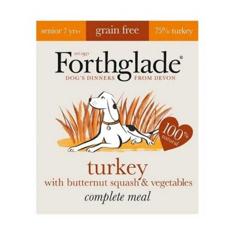 Forthglade Complete Grain Free Turkey Senior Dog Food 18 x 395g - Percys Pet Products