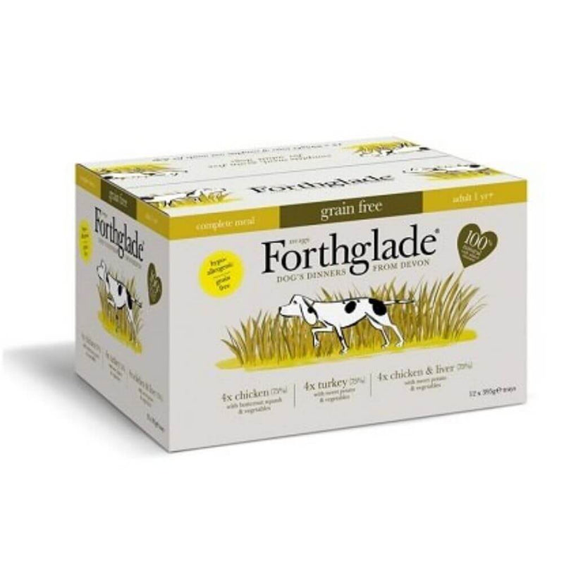 Forthglade Complete Grain Free Variety Pack 12 x 395g - Percys Pet Products
