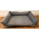 GB Pet Beds Handmade Country Check Velour Dog Sofa Bed - Percys Pet Products