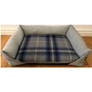 GB Pet Beds Handmade Country Check Velour Dog Sofa Bed - Percys Pet Products