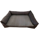 GB Pet Beds Handmade Country Check Velour Dog Sofa Bed - Percys Pet Products