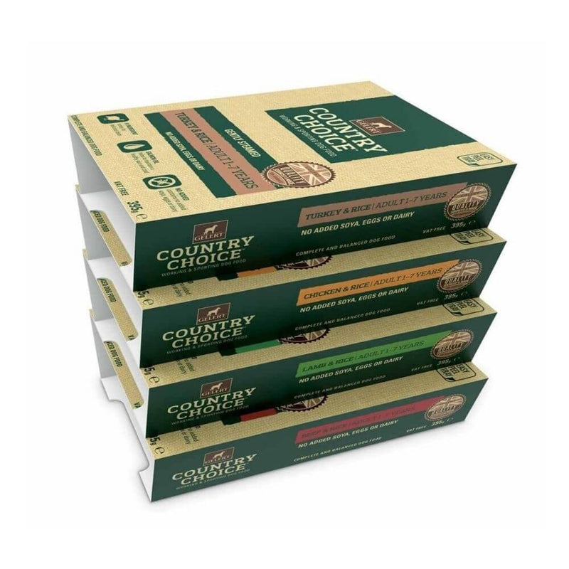 Gelert Country Choice Tray Varieties Dog Food 12 x 395g - Percys Pet Products