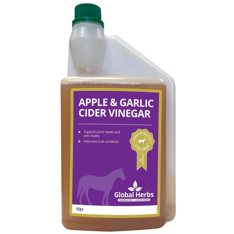 Global Herbs Apple & Garlic Cider Vinegar 1L - Percys Pet Products