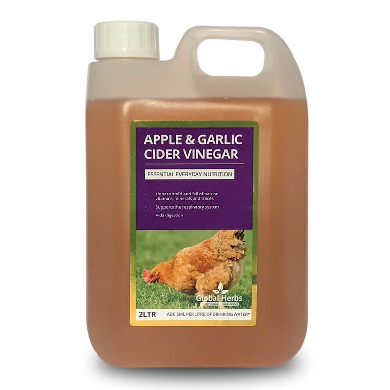 Global Herbs Apple & Garlic Cider Vinegar (Chicken) 2L - Percys Pet Products