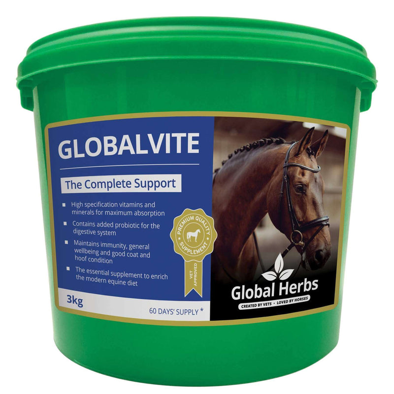Global Herbs GlobalVite Supplement for Horses and Ponies 3kg - Percys Pet Products