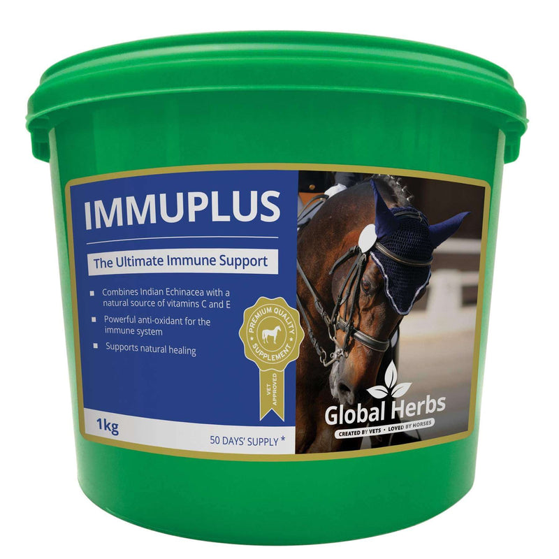 Global Herbs Immuplus Immune Support for Horses 1kg - Percys Pet Products