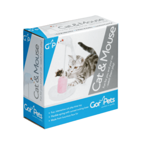 Gor Pets Cat & Mouse Spiral Spring Toy - Percys Pet Products