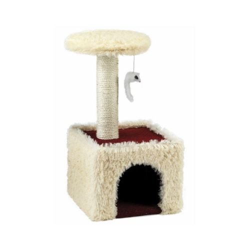 Gor Pets Meow Manor Cat Scratcher in Cream & Red - 60cm - Percys Pet Products