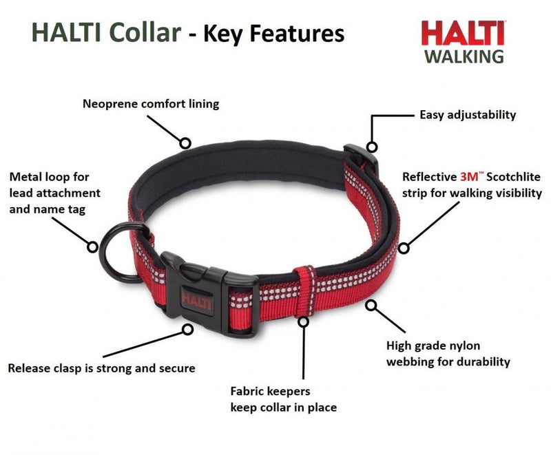 HALTI Premium Reflective Dog Collar - Percys Pet Products
