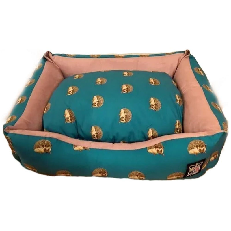 Handmade Quirky Print Nature Hedgehog Settee Dog Bed - Percys Pet Products