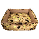 Handmade Quirky Print Nature Owls Settee Dog Bed - Percys Pet Products