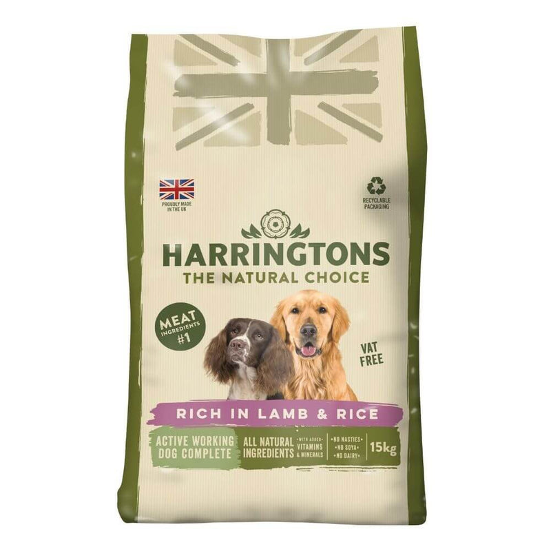 Harringtons Active Worker Lamb & Rice Dog Food 15kg - Percys Pet Products