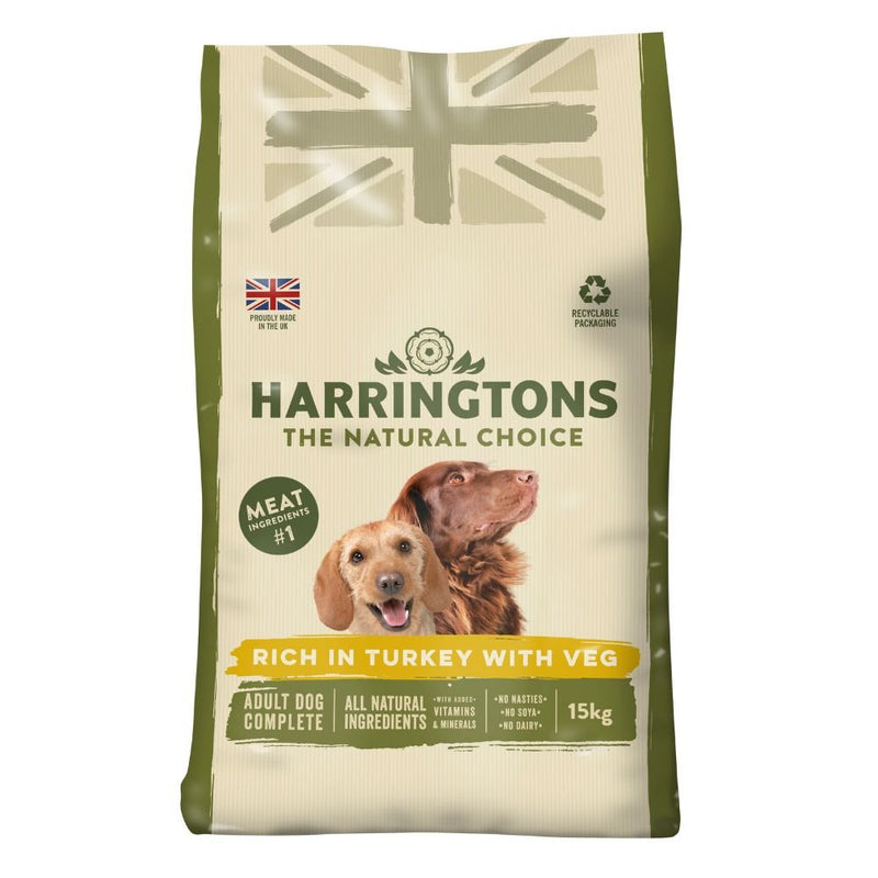 Harringtons Dog Adult Turkey & Vegetables 15kg - Percys Pet Products