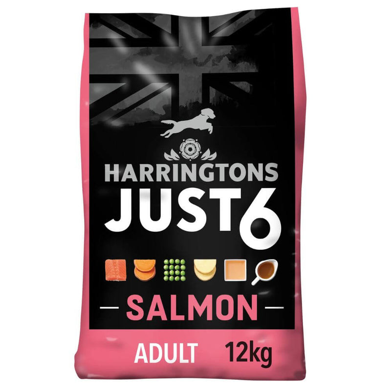 Harringtons Dog Just 6 Salmon & Veg Grain Free Dog Food 12kg - Percys Pet Products
