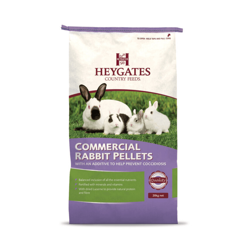 Heygates Commercial Rabbit Pellets with Coccidiostat 20kg - Percys Pet Products