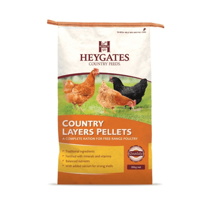 Heygates Country Chicken Layers Pellets Poultry Feed 20kg - Percys Pet Products