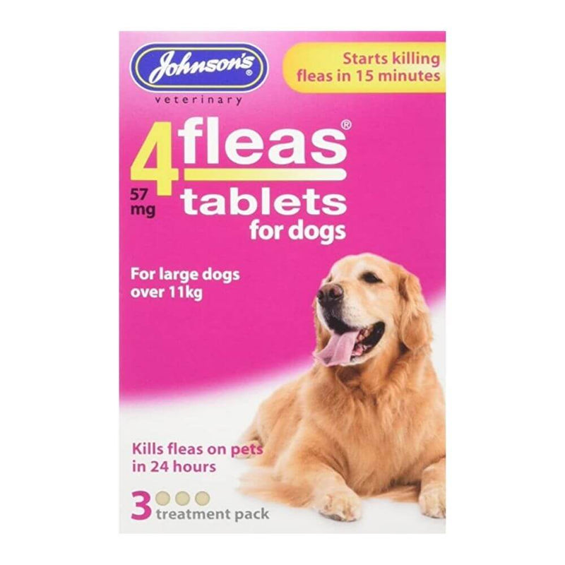 Johnsons 4Fleas for Large Dogs 3 x 6 Tablets - Percys Pet Products