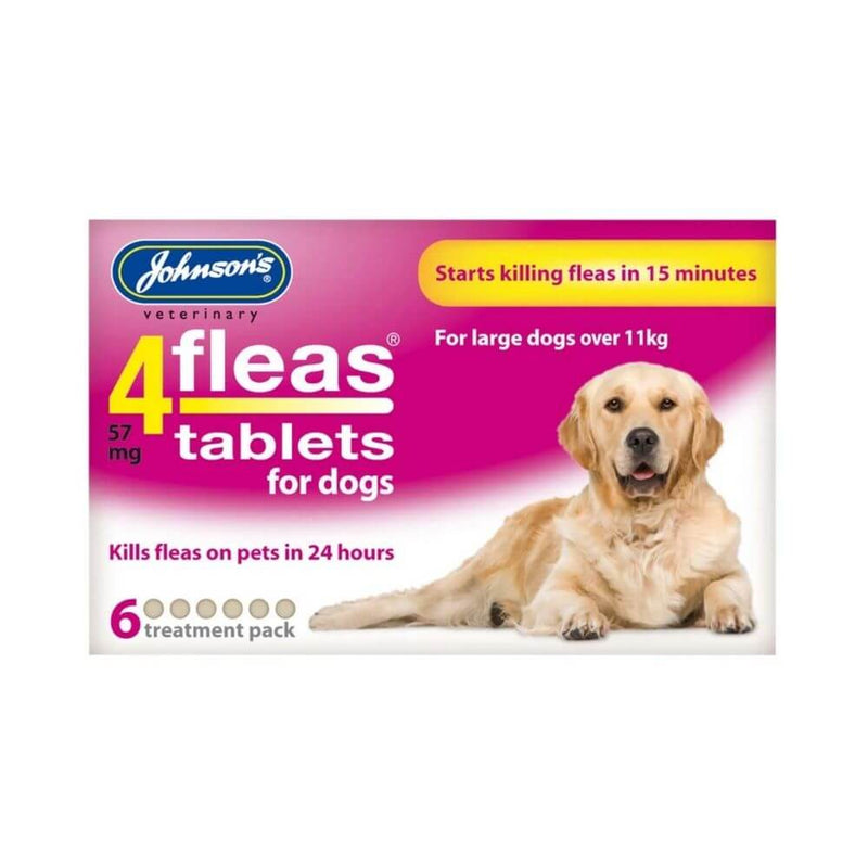 Johnsons 4Fleas for Large Dogs 6 x 6 Tablets - Percys Pet Products