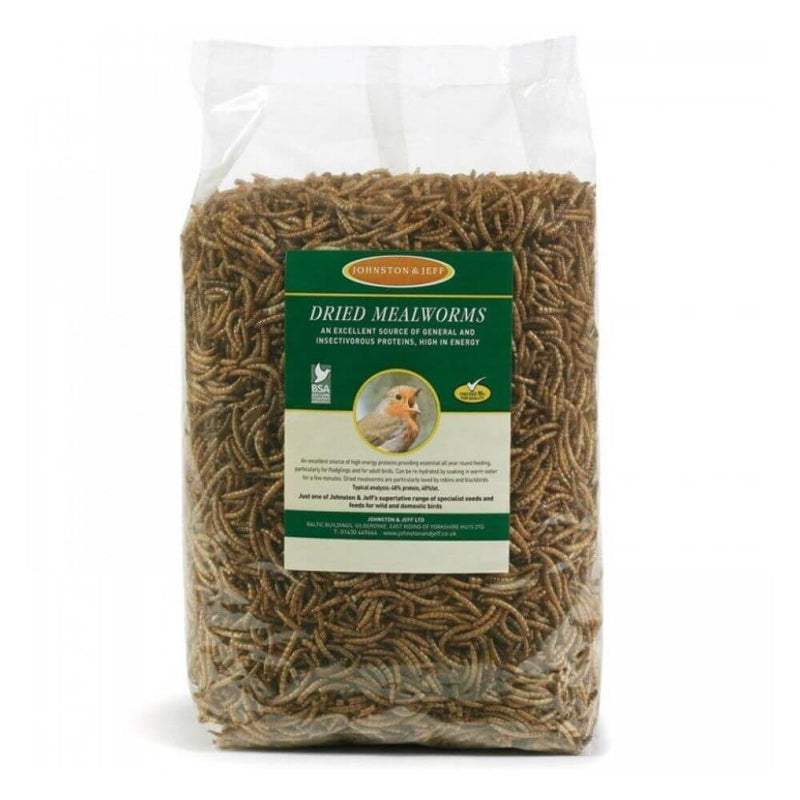 Johnston & Jeff Dried Mealworms 12.5kg - Percys Pet Products